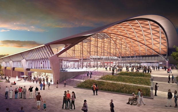 HS2 Curzon Street Station. CGI.